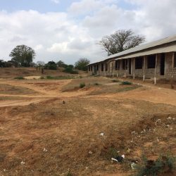 Secondary school in Gongoni alongside sink holes