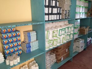Cotton, bandages and other supplies in Marereni Dispensary